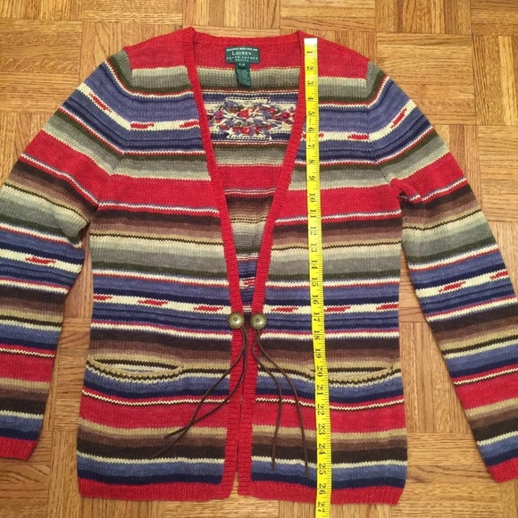 RALPH LAUREN  Navajo Southwest  Hand-Knit Cardigan - Picture 5 of 8